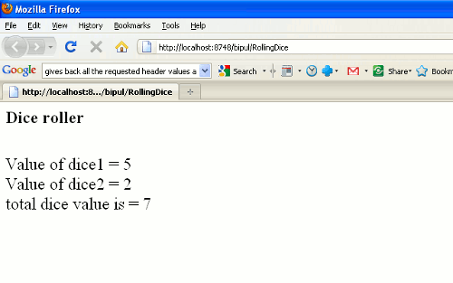 Craps code java
