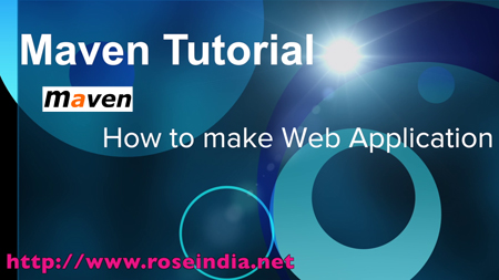 how to make web application in Maven 3?