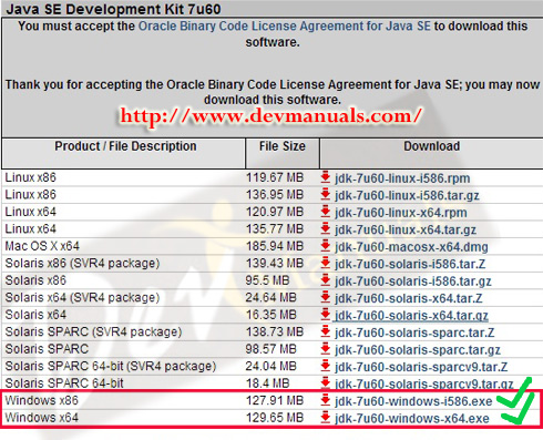 Download JDK 7